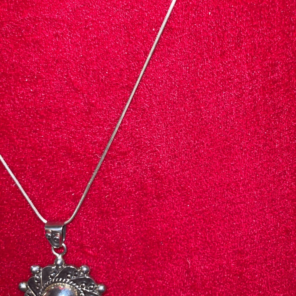Solid Ss Pendant With Ss Chain Euc - image 8